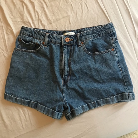 High Rise Denim Shorts - Picture 2 of 4